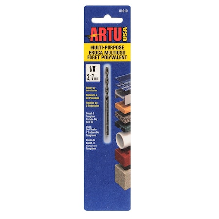 Artu Multi Purpose Drill Bit, 1/8"x 2-5/8 01010